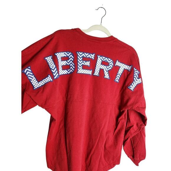 Spirit Jersey Tops - Spirit Jersey Liberty graphic oversized small women's shirt Patriotic Americana
